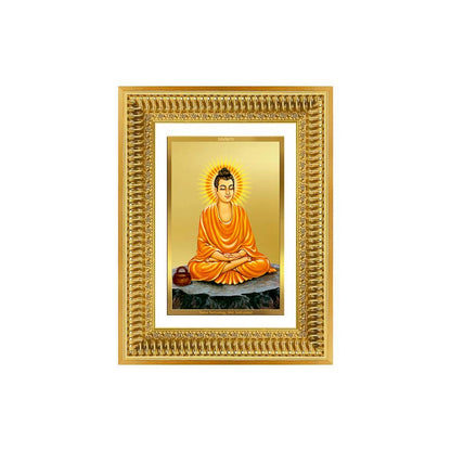 Diviniti 24K Gold Plated Buddha (Classic) Divine Wall Frame for Home Mandir & Office Decor | Luxury Spiritual Gift