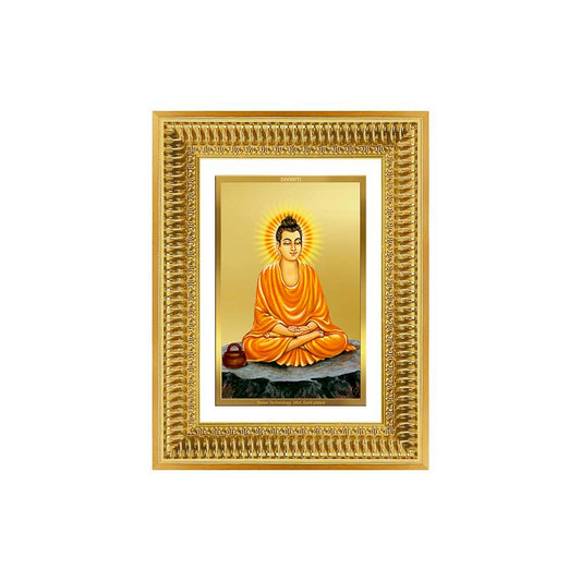 Diviniti 24K Gold Plated Buddha (Classic) Divine Wall Frame for Home Mandir & Office Decor | Luxury Spiritual Gift