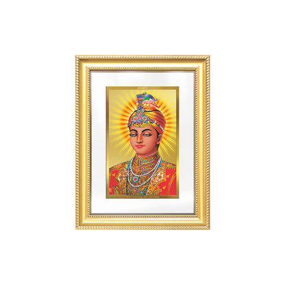 Diviniti 24K Gold Plated Guru Harkrishan Sahib Ji (Classic) Sacred Sikh Wall Frame for Home Decor & Office Ambiance | Premium Spiritual Gift