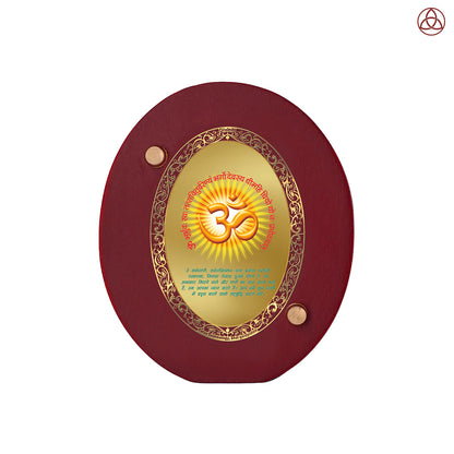 24 Karat Gold Plated Foil Divine Mantra Car Frame