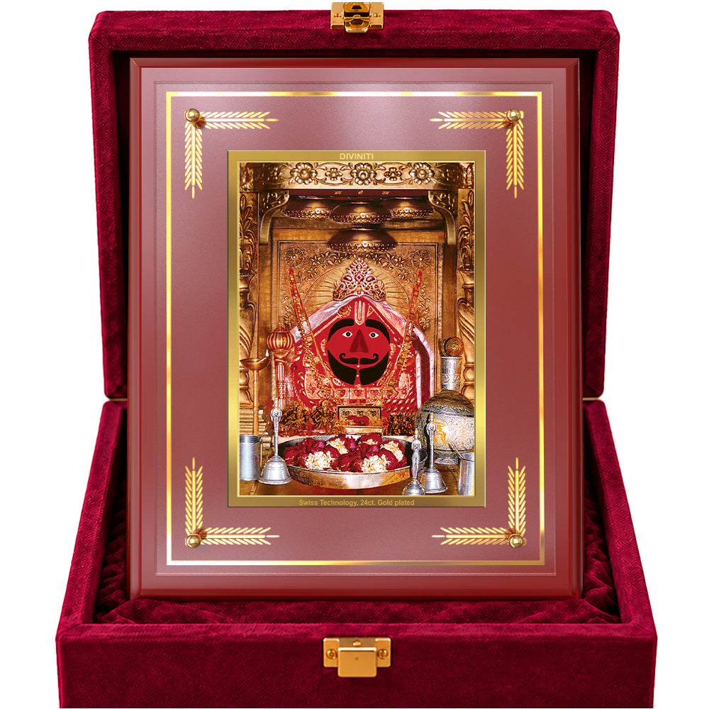 24K Gold-Plated Salasar Balaji MDF Frame | Premium Gift Box | 27x35 CM
