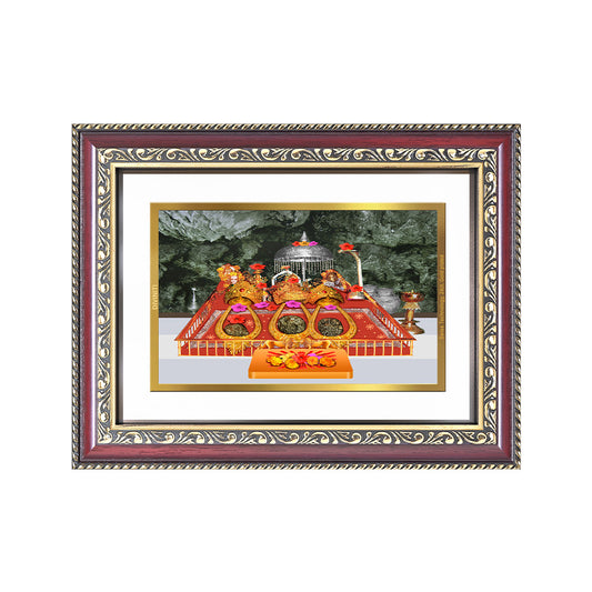Diviniti 24K Gold Plated Mata Ka Darbar (Classic) Divine Wall Frame for Home Mandir & Office Decor | Luxury Spiritual Gift