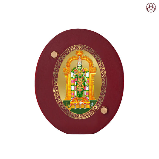 Goddess Meenakshi Car Dashboard & Tabletop Photo Frame in 24K gold plated royal foil