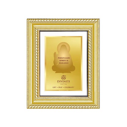 Diviniti Double Glass Frame Personalised Wall Photo Frame in 24K Gold Plated Foil