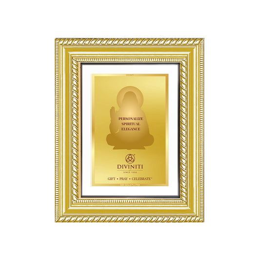 Diviniti Double Glass Frame Personalised Wall Photo Frame in 24K Gold Plated Foil