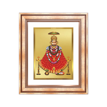 Diviniti 24K Gold Plated Khatu Shyam (Classic) Divine Wall Frame for Home Mandir & Office Decor | Luxury Spiritual Gift