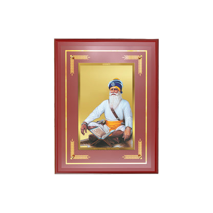 Diviniti 24K Gold Plated Baba Deep Singh Ji Blessing Tabletop Photo Frame | Courage, Faith & Divine Grace