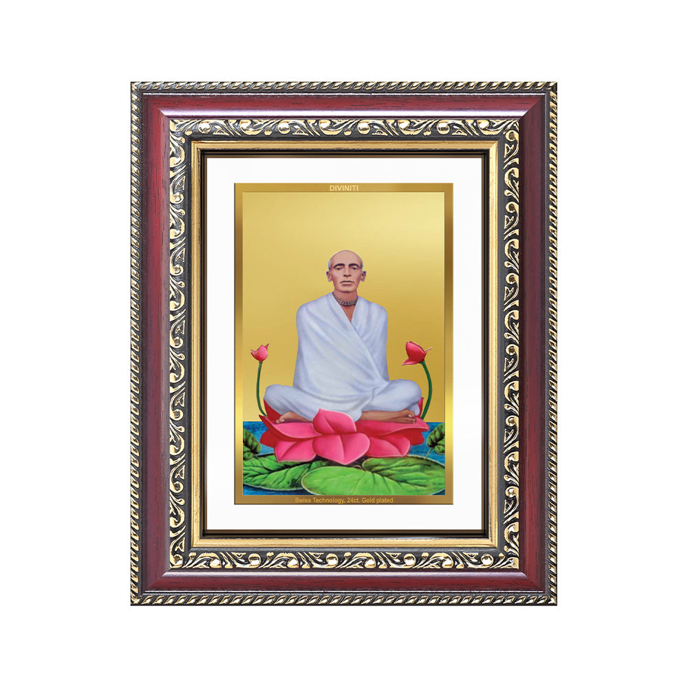 Diviniti 24K Gold Plated Ram Thakur (Classic) Divine Wall and Table Top Frame for Home Mandir & Office Decor | Luxury Spiritual Gift