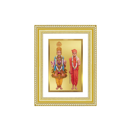 Diviniti 24K Gold Plated Swaminarayan (Classic) Divine Wall Frame for Home Mandir & Office Decor | Luxury Spiritual Gift