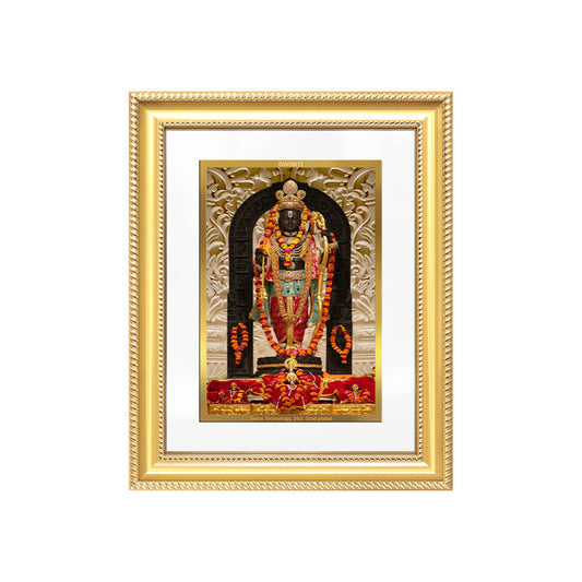 Diviniti 24K Gold Plated Ram Lalla (Classic) Divine Wall Frame for Home Mandir & Office Decor | Luxury Spiritual Gift