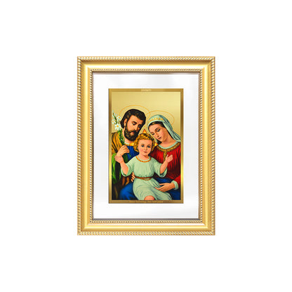Diviniti 24K Gold Plated Holy Family (Classic) Divine Wall Frame for Home Mandir & Office Decor | Luxury Spiritual Gift