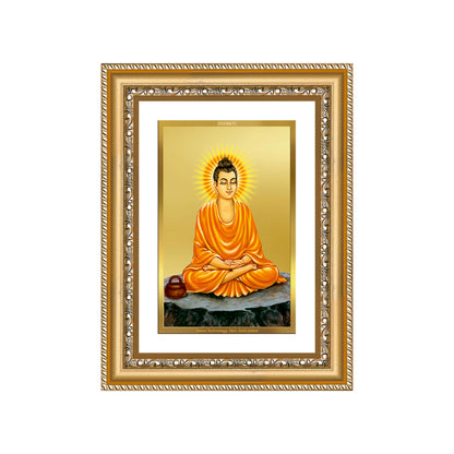 Diviniti 24K Gold Plated Buddha (Classic) Divine Wall Frame for Home Mandir & Office Decor | Luxury Spiritual Gift