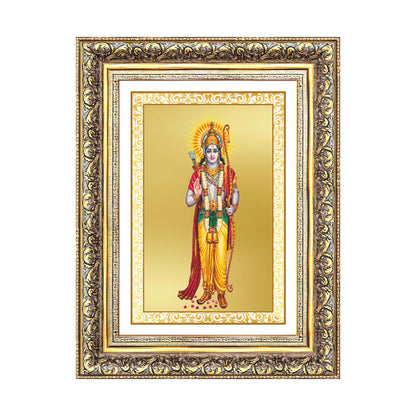 Diviniti 24K Gold Plated Ram Ji (Classic) Divine Wall Frame for Home Mandir & Office Decor | Luxury Spiritual Gift