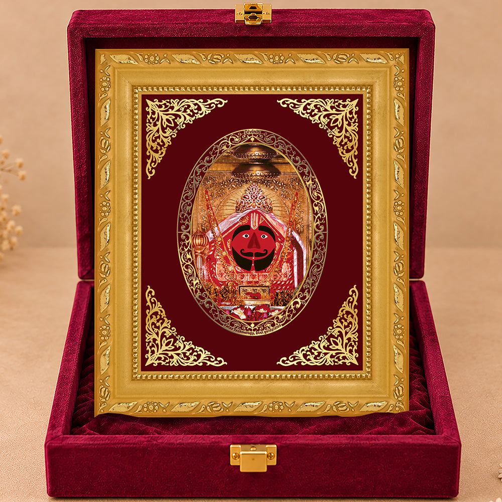 24K Gold-Plated Salasar Balaji Frame | Premium Gift Box | 16x13.5 CM