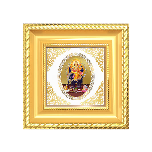 Lord Vishvakarma | Divine Architect Royal Tabletop Photo Frame in 24K Gold Plated Foil