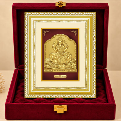 24K Gold-Plated Lakshmi Frame | Premium Gift Box | 22x18 CM