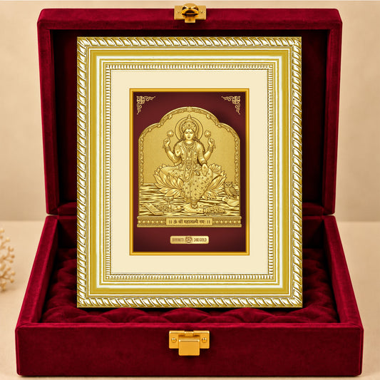 24K Gold-Plated Lakshmi Frame | Premium Gift Box | 22x18 CM