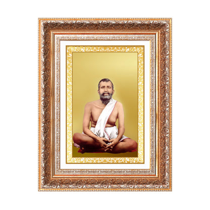 Sri Ramakrishna Paramahamsa | Enlightened Mystic of Bhakti & Vedanta Wall Photo Frame in 24K Gold Plated Foil