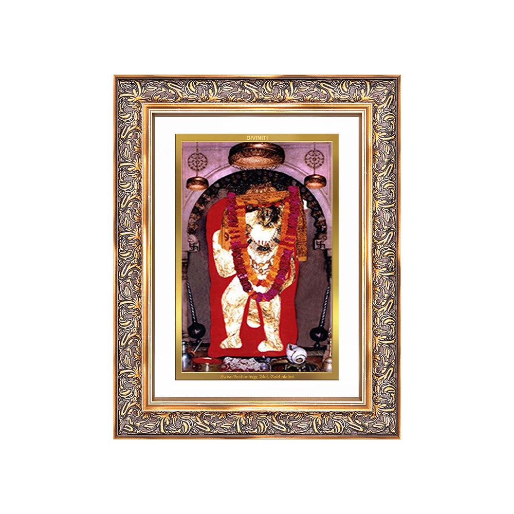 Diviniti 24K Gold Plated Mehndipur Balaji (Classic) Divine Wall Frame for Home Mandir & Office Decor | Luxury Spiritual Gift