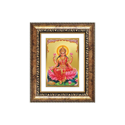 Diviniti 24K Gold Plated Lakshmi (Classic) Divine Wall and Table Top Frame for Home Mandir & Office Decor | Luxury Spiritual Gift