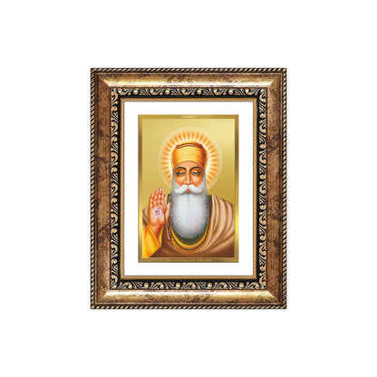 Diviniti 24K Gold Plated Guru Nanak Dev Ji (Classic) Sacred Sikh Wall and Table Top Frame for Home Decor & Office Ambiance | Premium Spiritual Gift