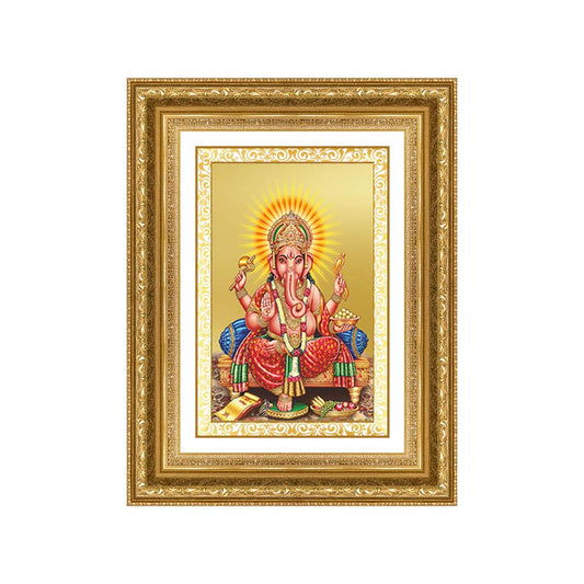 Diviniti 24K Gold Plated Ganesha (Classic) Divine Wall Frame for Home Mandir & Office Decor | Luxury Spiritual Gift