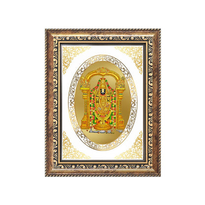 Tirupati Balaji (Lord Venkateswara) Divine Sacred Prosperity & Blessings Royal Tabletop Frame in 24K Gold Plated Foil