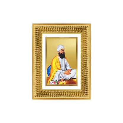 Diviniti 24K Gold Plated Guru Tegh Bahadur Sahib Ji (Classic) Sacred Sikh Wall Frame for Home Decor & Office Ambiance | Premium Spiritual Gift