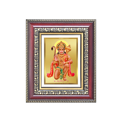 Diviniti 24K Gold Plated Hanuman With Blessings (Classic) Divine Table Top Frame for Home Mandir & Office Decor | Luxury Spiritual Gift