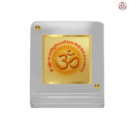 24 Karat Gold Plated Foil Divine Mantra Car Frame