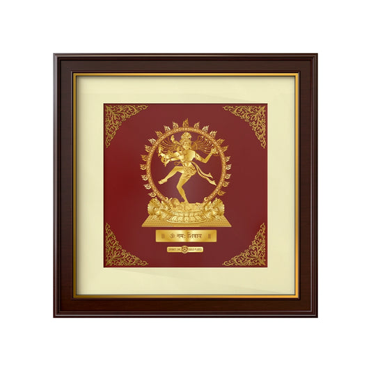 Natraj | Divine Dance and Energy Gold on Gold Wall Hanging Frame in 24K Gold Plated Foil