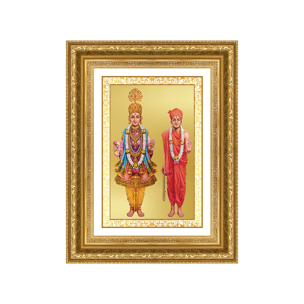 Diviniti 24K Gold Plated Swaminarayan (Classic) Divine Wall Frame for Home Mandir & Office Decor | Luxury Spiritual Gift