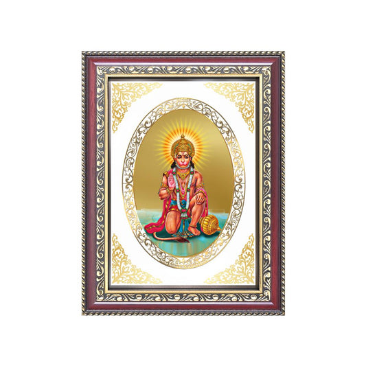 Lord Hanuman | Divine Wall & Tabletop Royal Photo Frame in 24K Gold Plated Foil