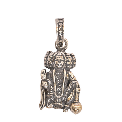 DIVINITI 925 Pure Silver Panchmukhi Hanuman Pendant for Men, Women & Kids Divine God Pendant for Birthday, Anniversary, Special Occasion Gift (1.8x1.1 cm, 7g)