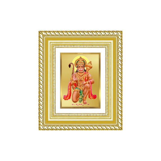 Diviniti 24K Gold Plated Hanuman With Blessings Divine Table Top Frame for Home Mandir & Office Decor | Luxury Spiritual Gift