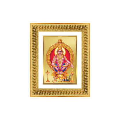 Diviniti 24K Gold Plated Ayyappan Divine Wall Frame for Home Mandir & Office Decor | Luxury Spiritual Gift