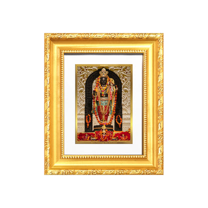 Diviniti 24K Gold Plated Ram Lalla |Divine Table Top Frame for Home Mandir & Office Decor | Luxury Spiritual Gift
