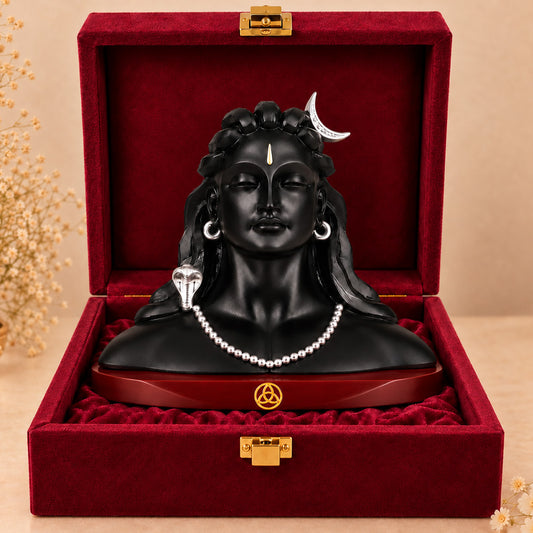 DIVINITI Adiyogi Black Idol | Car & Home Décor | Gift Box | 7.5x11.5 CM