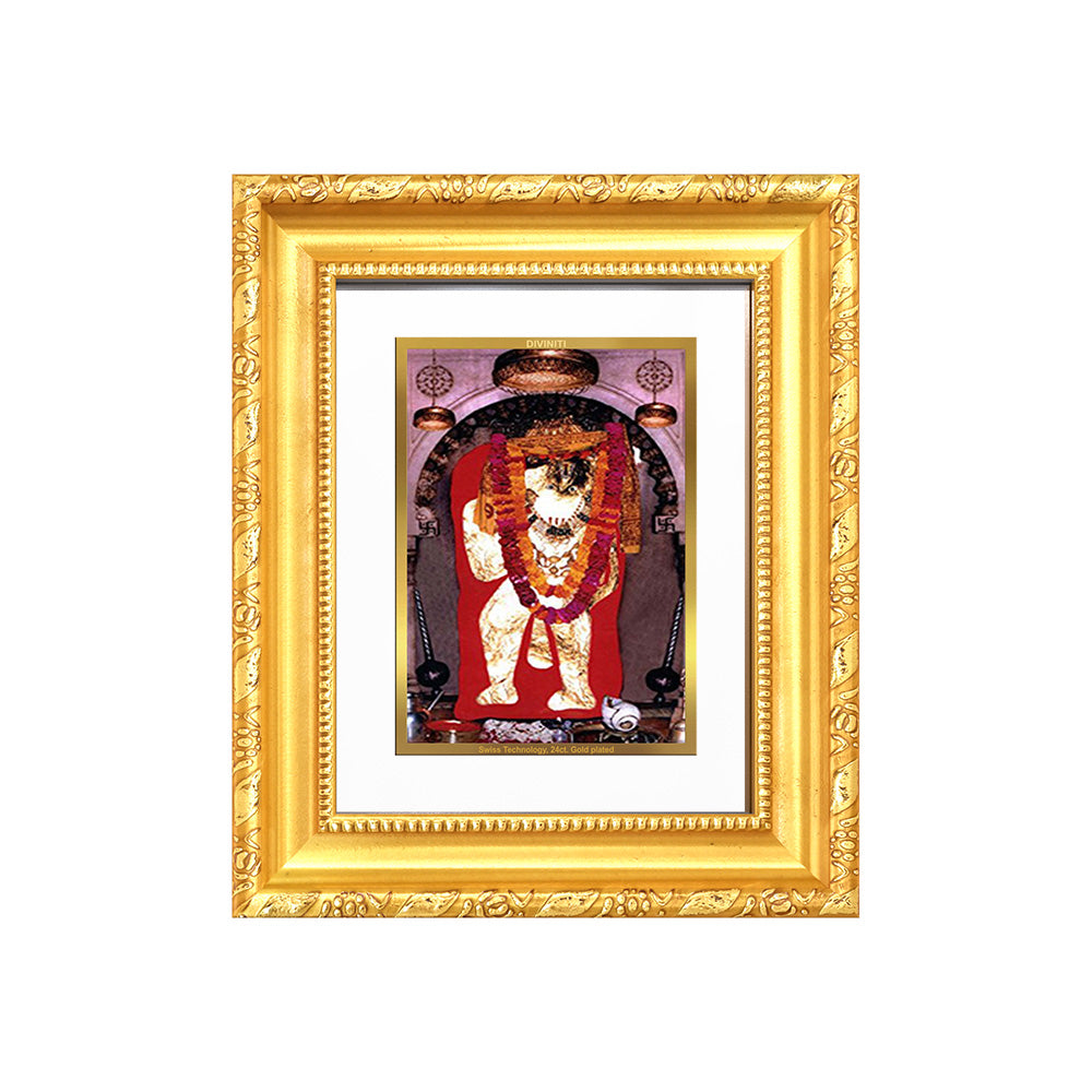 Diviniti 24K Gold Plated Mehndipur Balaji |Divine Table Top Frame for Home Mandir & Office Decor | Luxury Spiritual Gift