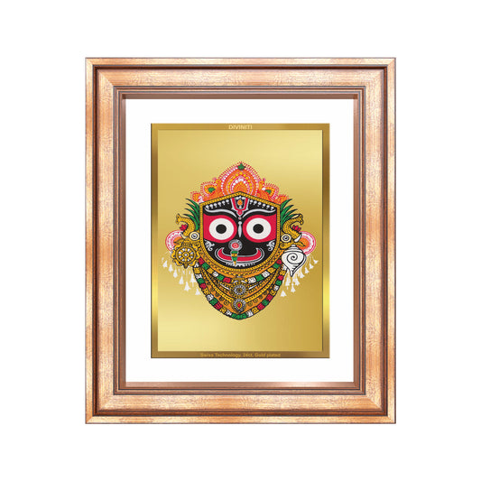 Diviniti 24K Gold Plated Jagannath (Classic) Divine Wall Frame for Home Mandir & Office Decor | Luxury Spiritual Gift