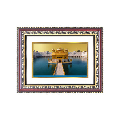 Diviniti 24K Gold Plated Golden Temple (Classic) Divine Wall Frame for Home Mandir & Office Decor | Luxury Spiritual Gift