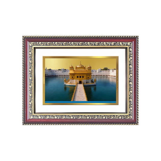Diviniti 24K Gold Plated Golden Temple (Classic) Divine Wall Frame for Home Mandir & Office Decor | Luxury Spiritual Gift