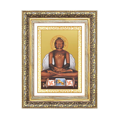 Diviniti 24K Gold Plated Mahavir (Classic) Divine Wall Frame for Home Mandir & Office Decor | Luxury Spiritual Gift