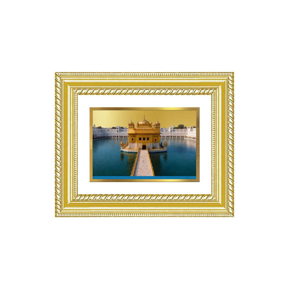 Diviniti 24K Gold Plated Golden Temple (Classic) Divine Wall and Table Top Frame for Home Mandir & Office Decor | Luxury Spiritual Gift