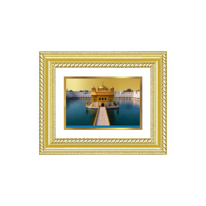 Diviniti 24K Gold Plated Golden Temple (Classic) Divine Wall and Table Top Frame for Home Mandir & Office Decor | Luxury Spiritual Gift