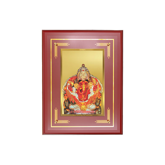 Diviniti Siddhi Vinayak Wall Photo Frame in 24K Gold Plated Foil | Success, Wisdom & Auspicious Beginnings