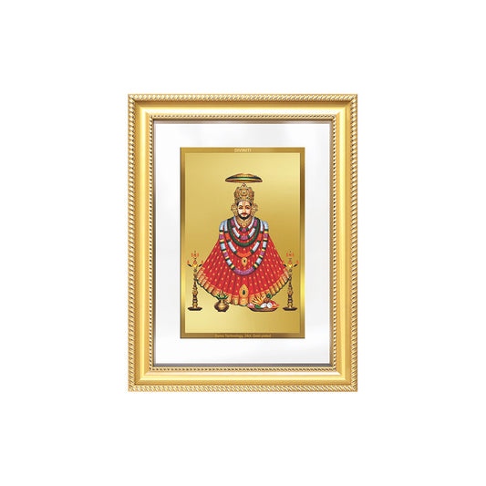 Diviniti 24K Gold Plated Khatu Shyam (Classic) Divine Wall Frame for Home Mandir & Office Decor | Luxury Spiritual Gift