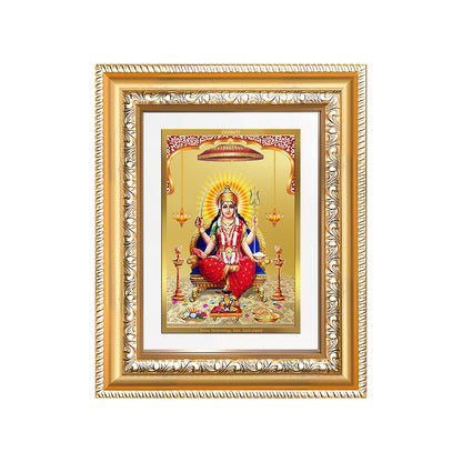 Diviniti 24K Gold Plated Santoshi Mata (Classic) Divine Wall and Table Top Frame for Home Mandir & Office Decor | Luxury Spiritual Gift