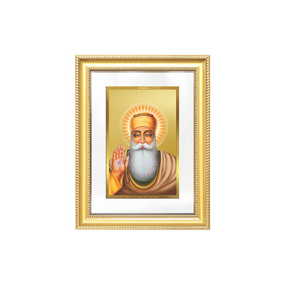 Diviniti 24K Gold Plated Guru Nanak Dev Ji (Classic) Sacred Sikh Wall Frame for Home Decor & Office Ambiance | Premium Spiritual Gift