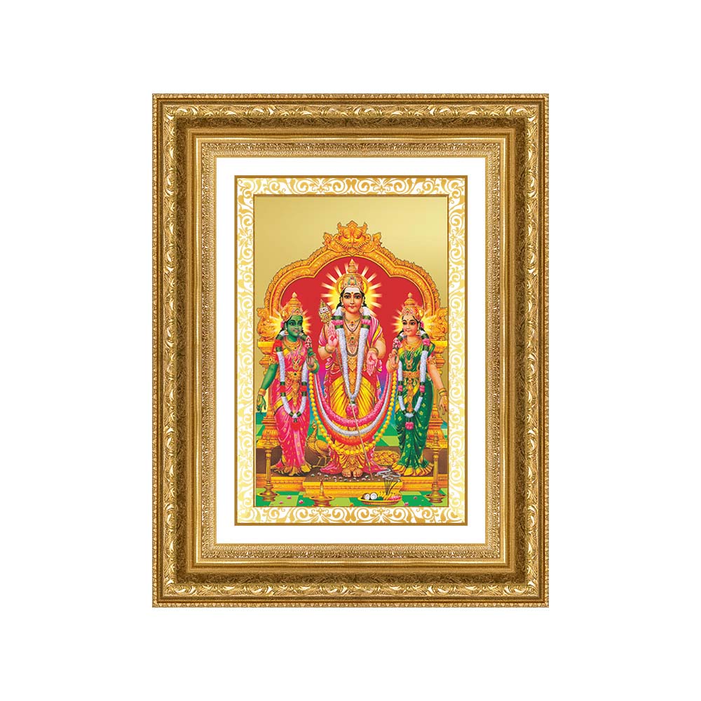 Diviniti 24K Gold Plated Murugan Velli (Classic) Divine Wall Frame for Home Mandir & Office Decor | Luxury Spiritual Gift